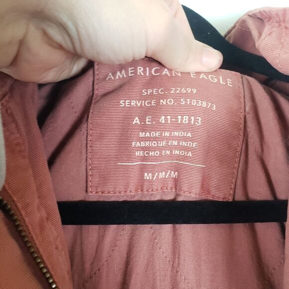 Women's American Eagle Outfitters Pink Winter Overcoat Faux Fur Jacket Medium - Picture 10 of 14